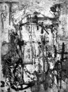 In der Nacht, 40 x 30 cm, Carborundum