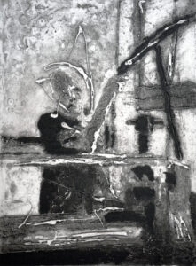 Unter Druck, 40 x 30 cm, Carborundum