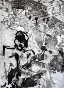 Sennentuntschi, 40 x 30 cm, Carborundum