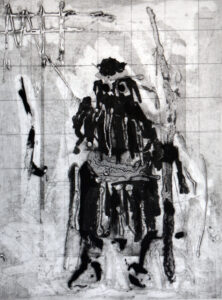 Raunacht, 40 x 30 cm, Carborundum