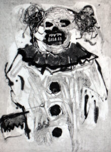 The Joker, 40 x 30 cm, Carborundum