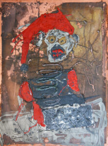 Der Springteufel, 40 x 30 cm, Carborundum (Druckplatte)