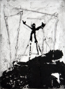 Freitag, der 13., 40 x 30 cm, Carborundum