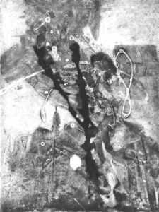 2558 Das Chromosom eines Mammuts, 40 x 30 cm, Carborundum